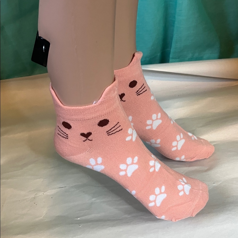 Womens Cat Paw Print Socks NWT - Picture 7 of 9